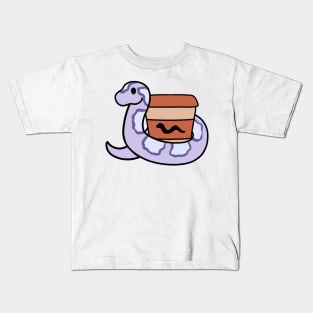 Lavender Corn Snake Coffee Kids T-Shirt